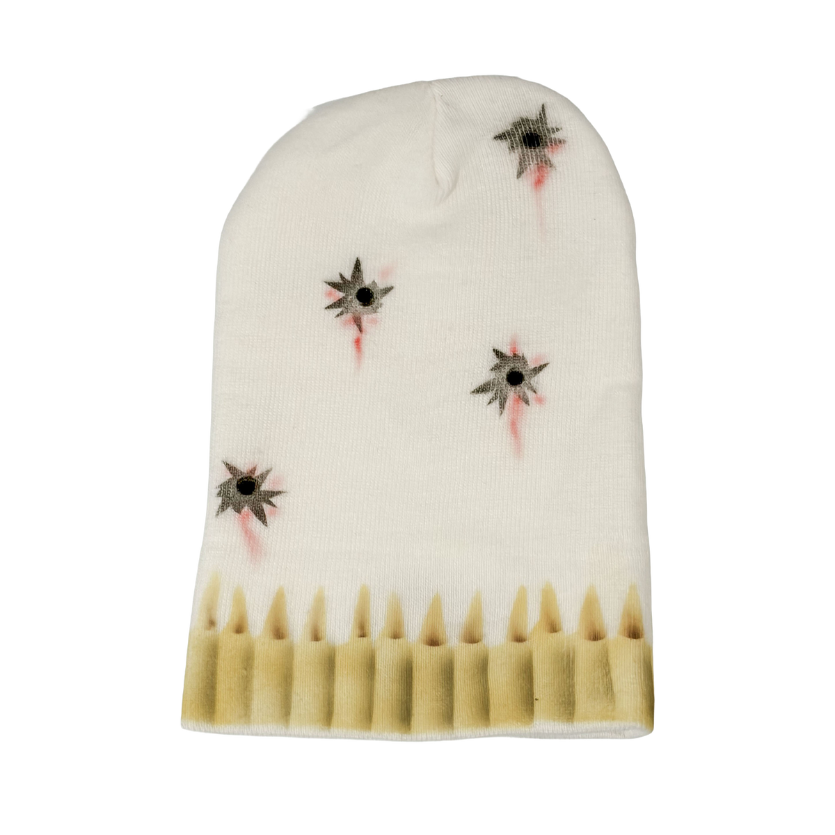 White Head Shot Beanie